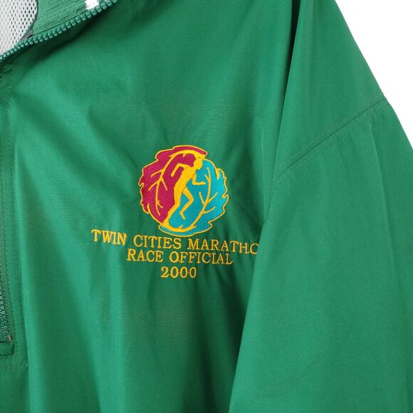 VTG Reebok Jacket Mens Large Green 1/2 Zip Pullover Mesh Lined Vent Windbreaker - Picture 4 of 16